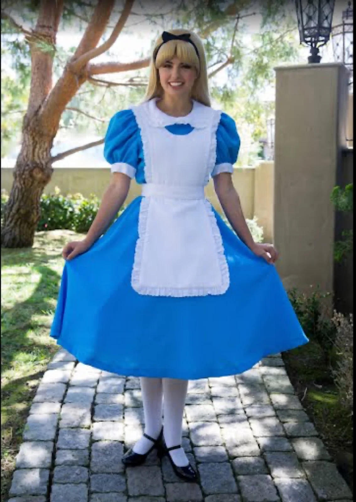 Wonderland Girl party character in Boston