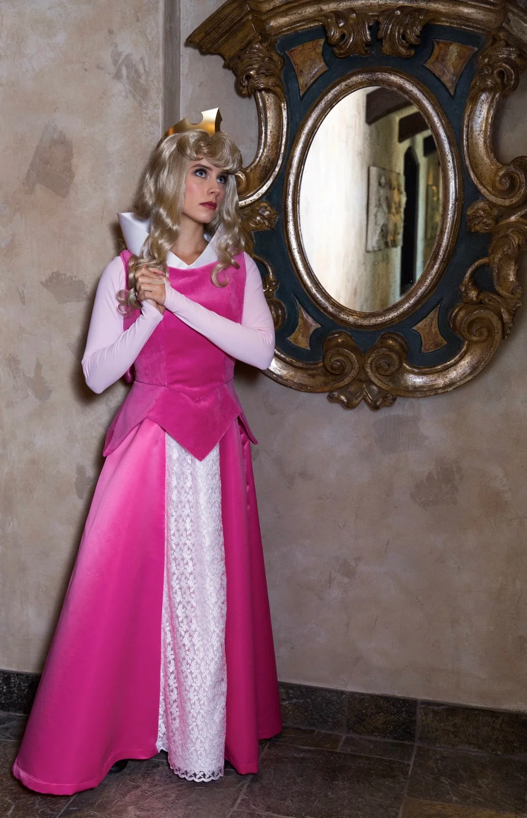 Sleeping Beauty party character in Boston
