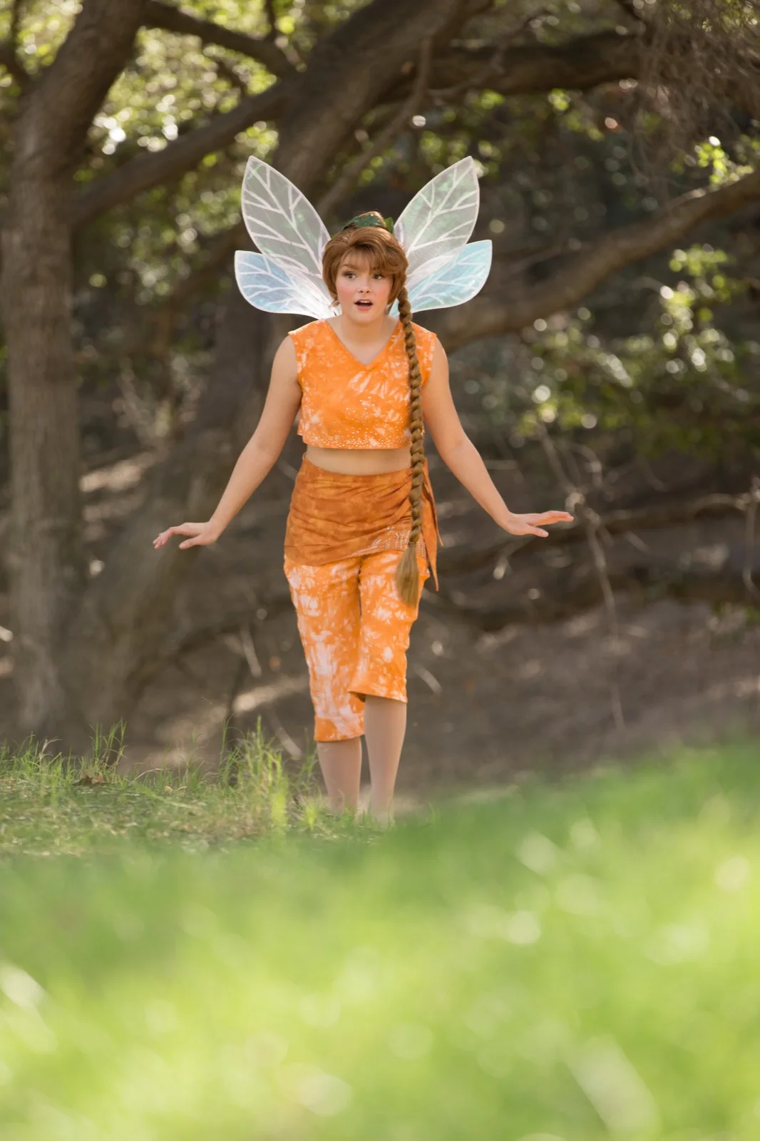 Orange Fairy party character in Boston