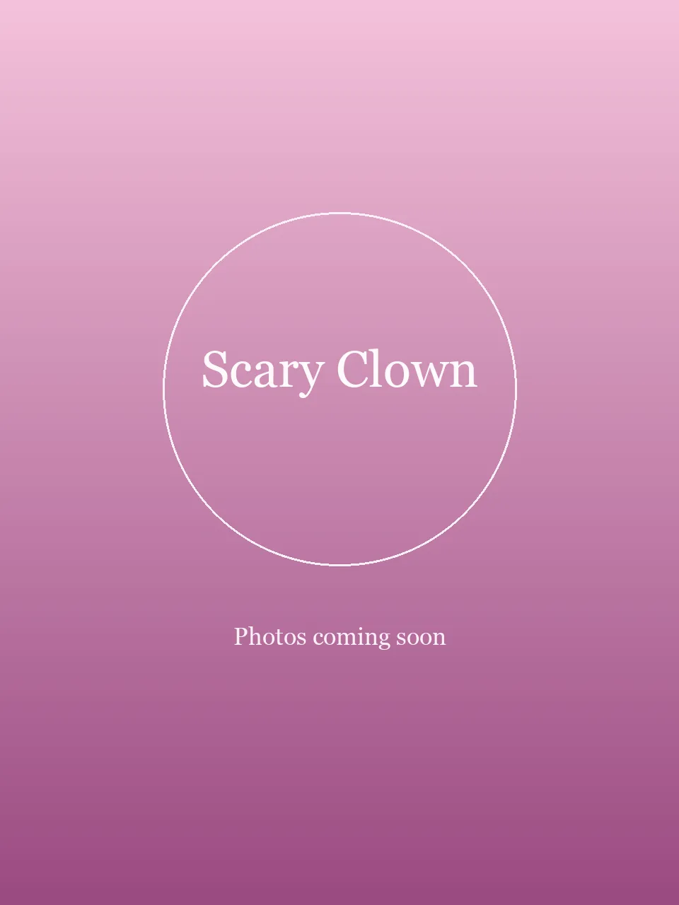 Sinister Circus Clown party character in Boston
