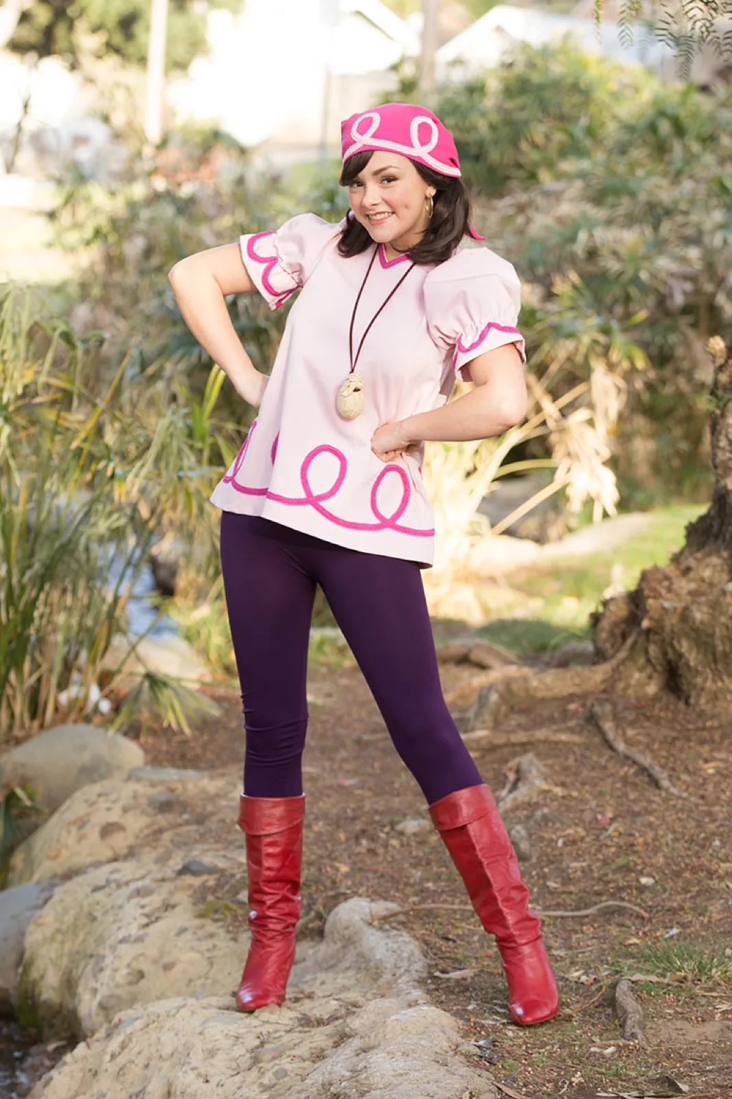 Girl Pirate party character in Boston