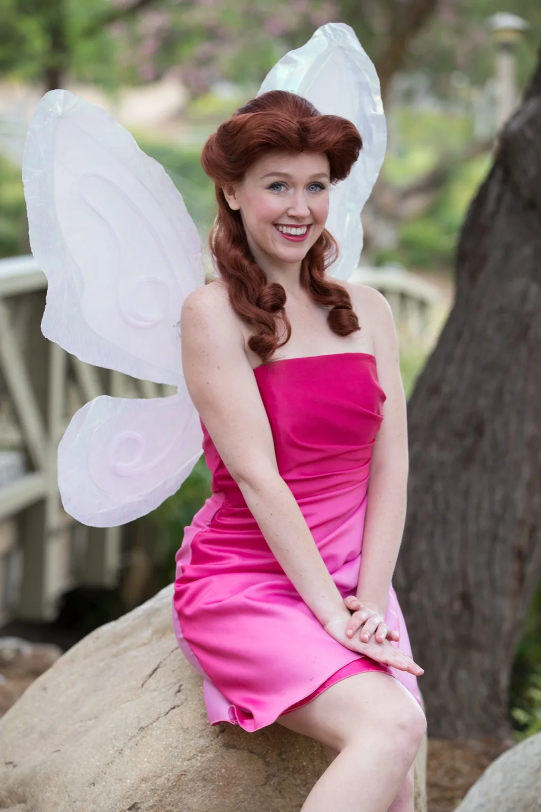 Pink Fairy party character in Boston